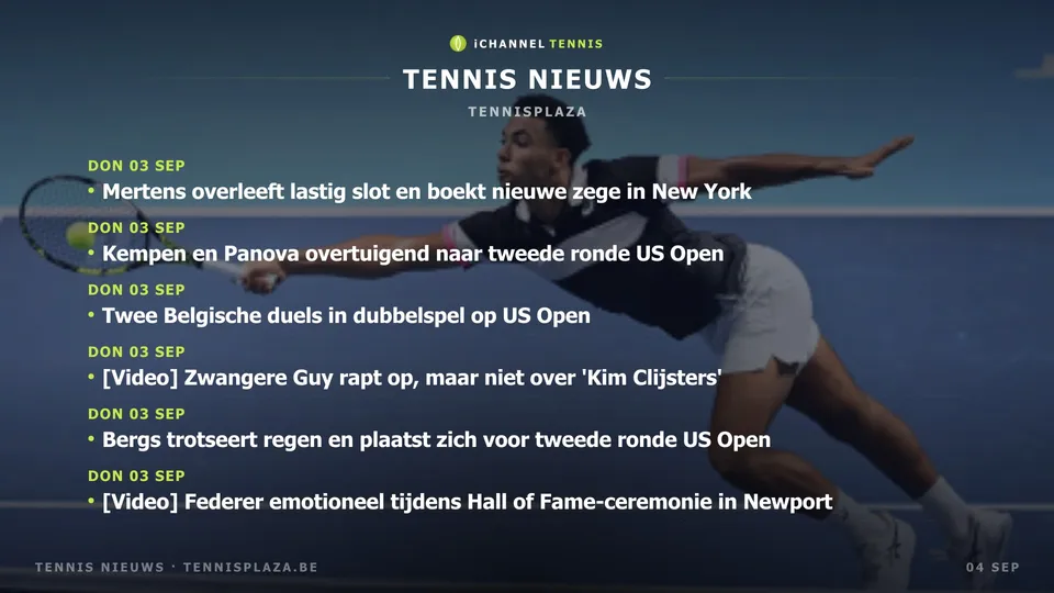 Tennis: nieuws en matches
